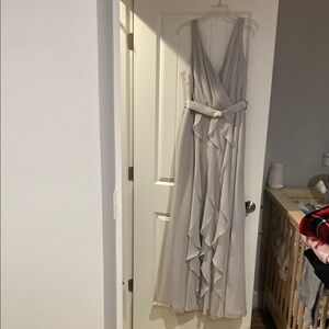 Elegant Gray Sleeveless Dress